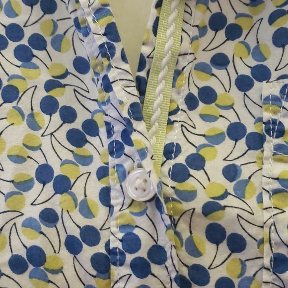 Long Sleeve Button Down Blue/White/Green Shirt - Picture 2 of 9